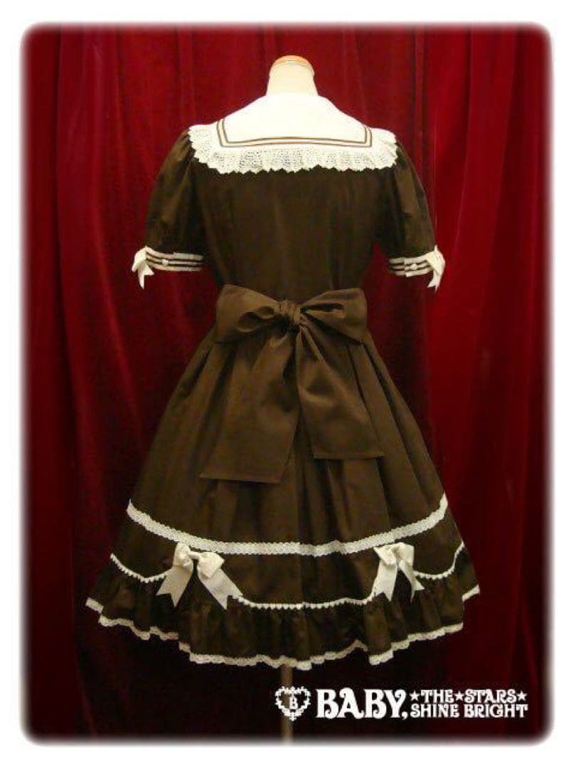 baby クラシックセーラーワンピース　ブラウン