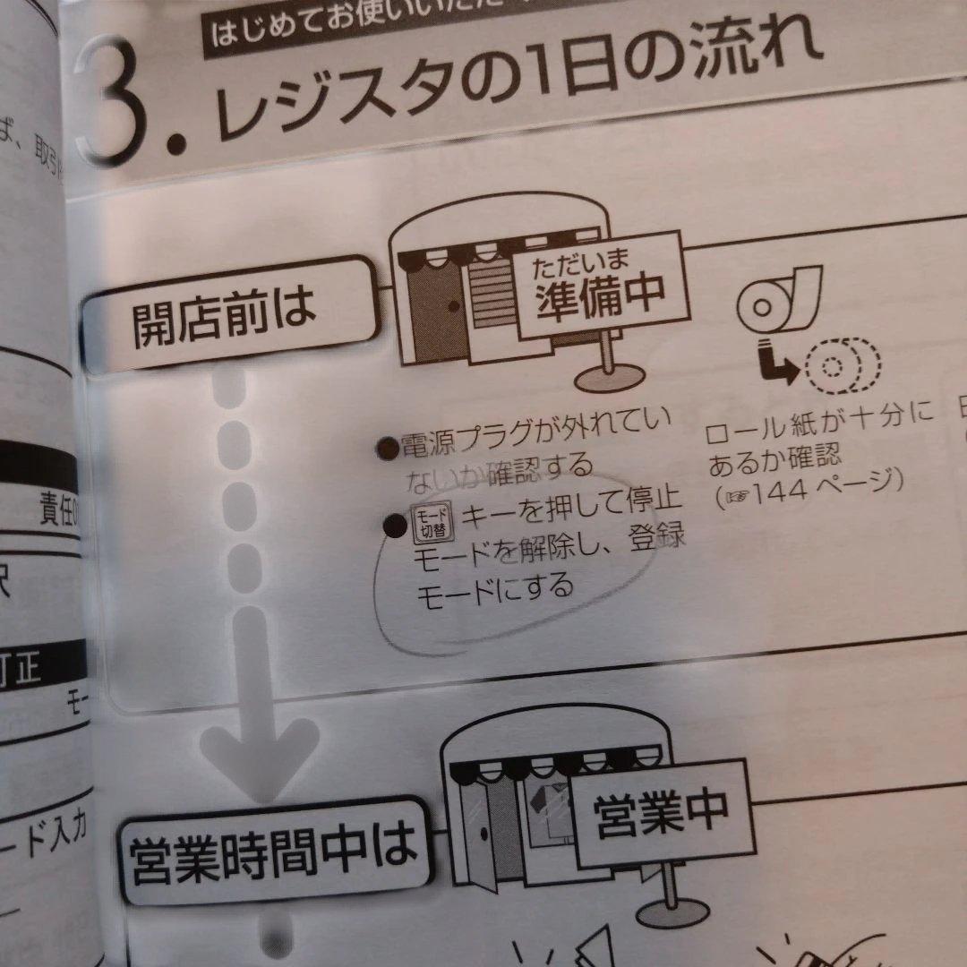 シャープ電子レジスター XE-A207 取り扱い説明書付き