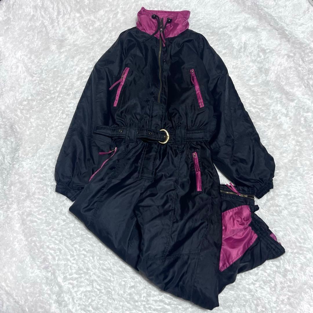 ヴィンテージ スキーウェア　つなぎ　オールイン　スノーウェア　大きいサイズ