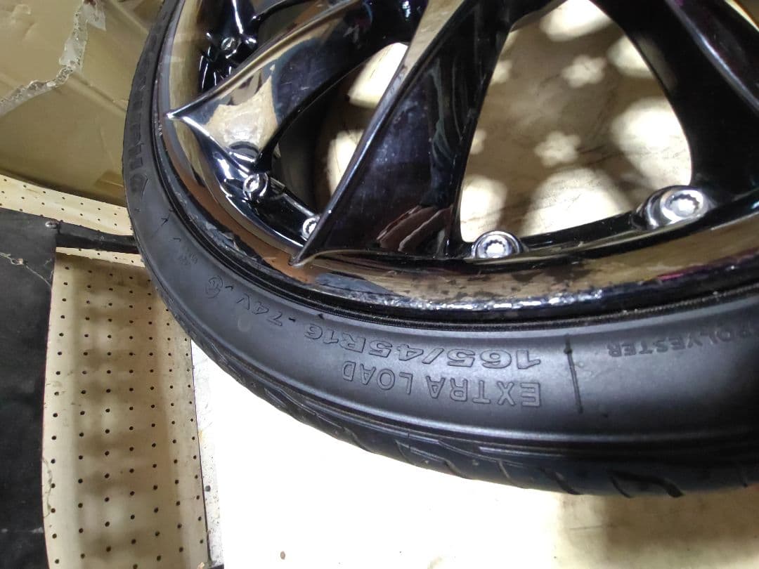 RAYS A/X グリフォニー 夜王BLACK 16インチ ホイールセット 中古