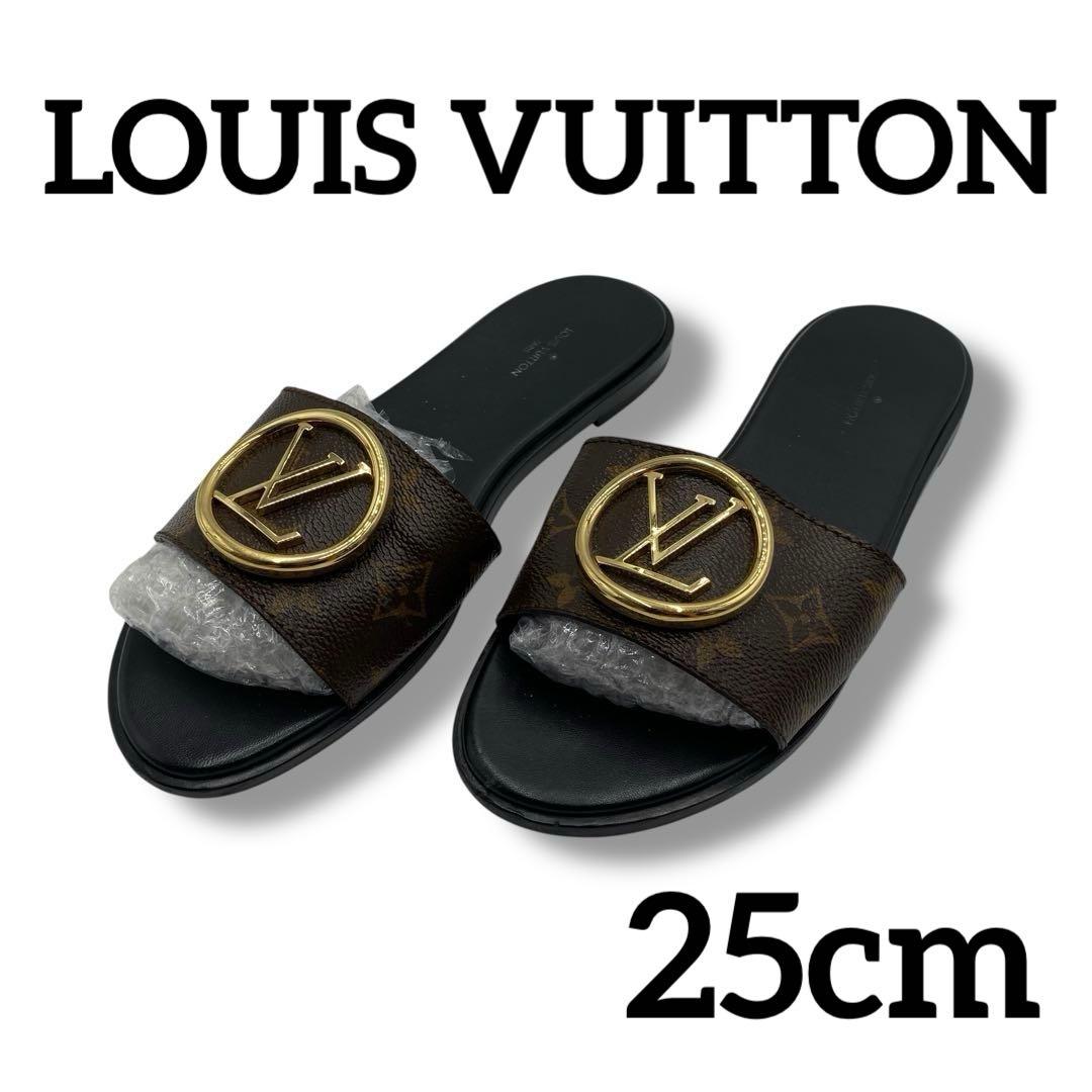 美品 ルイヴィトン モノグラム サンダル ミュール ロックイット 38 人気