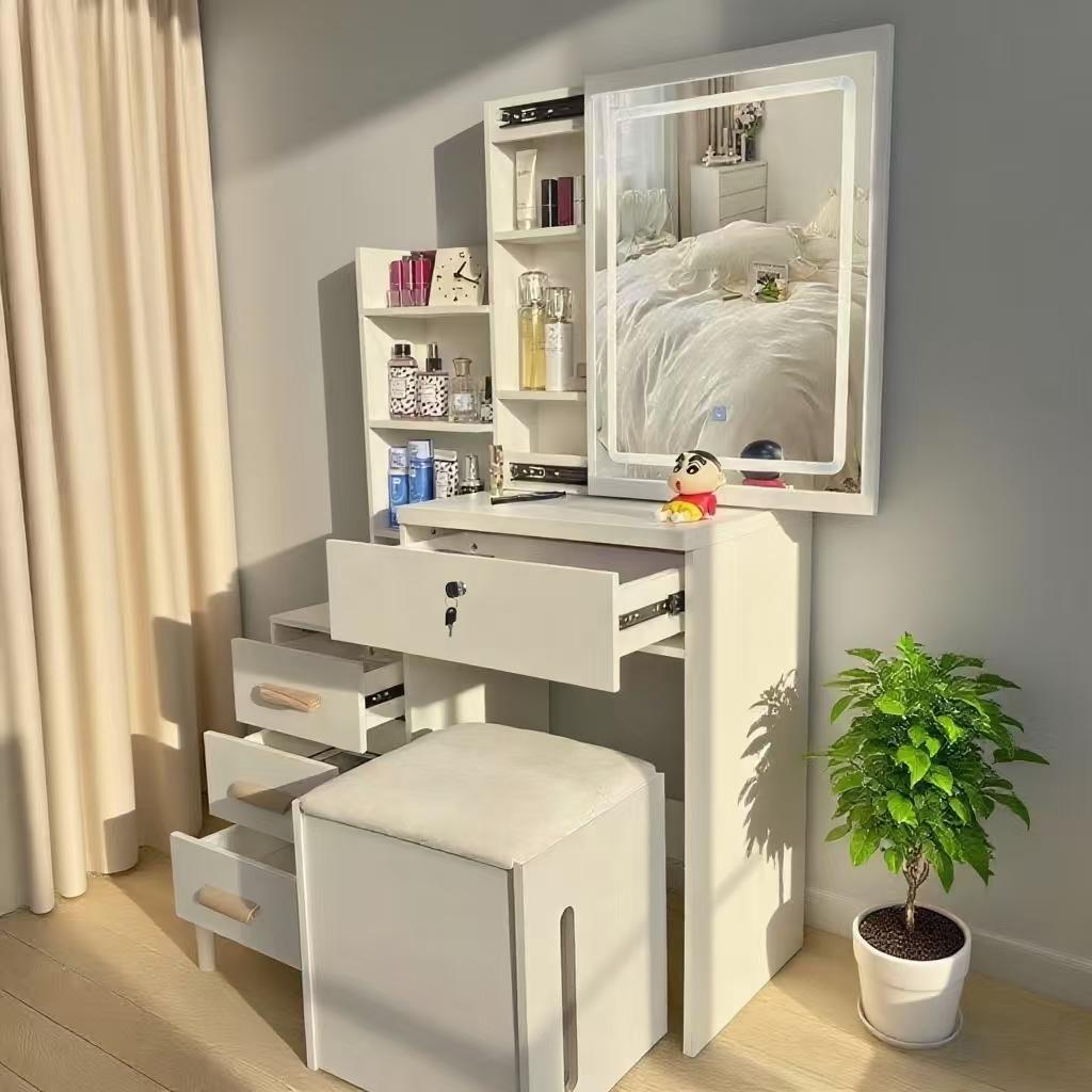 ホワイト ドレッサー・鏡台 訳あり品　写真をご確認 J102-②