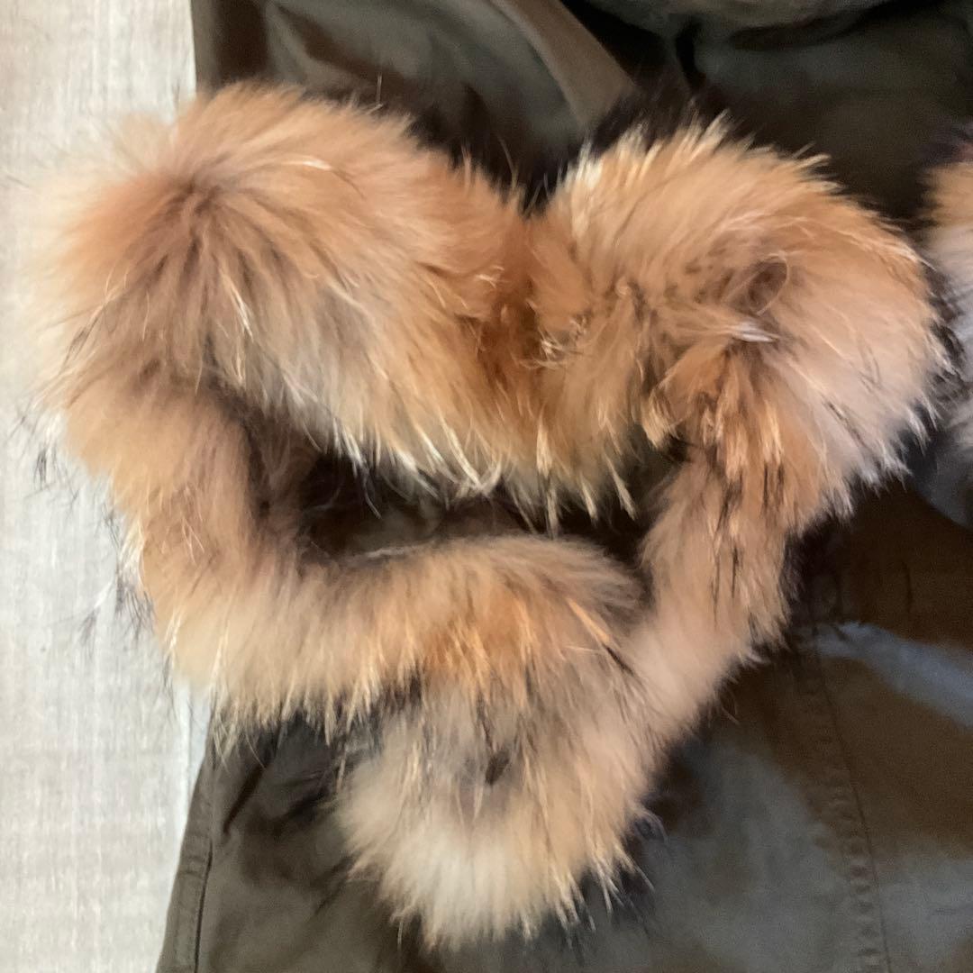 美品LE CIEL BLEUカーキ ファー付き モッズコート