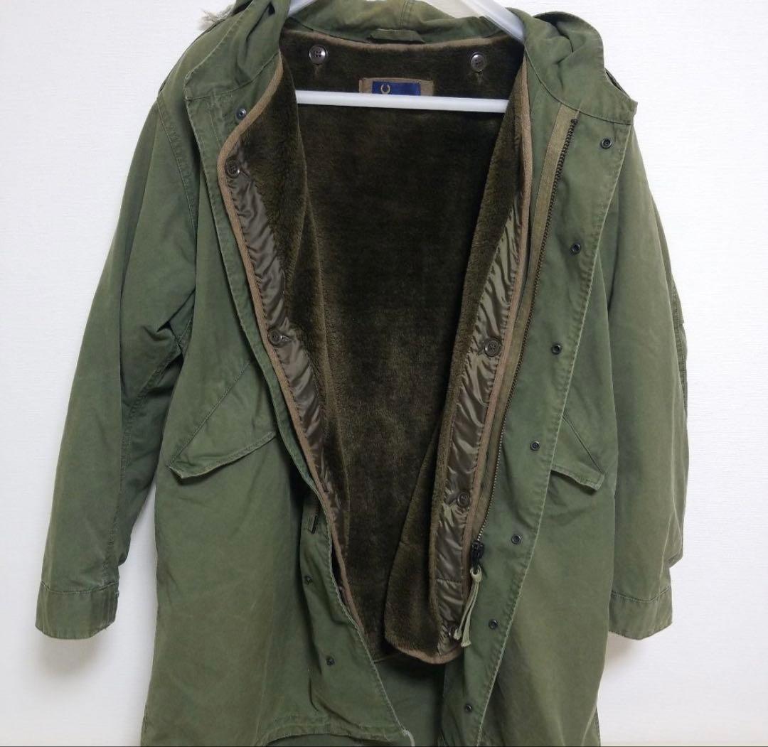 フレッドペリー モッズコート フーテッド ジャケット ライナーつき カーキ