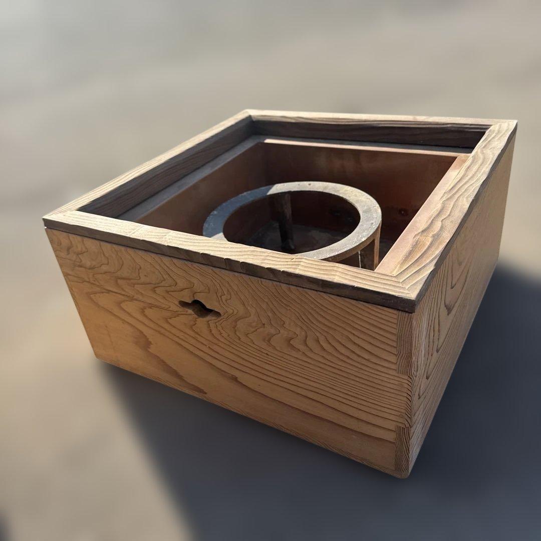 炉壇 置炉 火鉢 囲炉壇 茶道具 銅製 五徳付