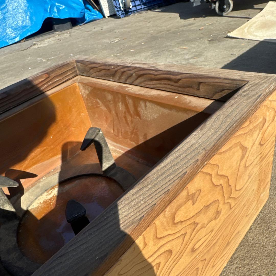 炉壇 置炉 火鉢 囲炉壇 茶道具 銅製 五徳付