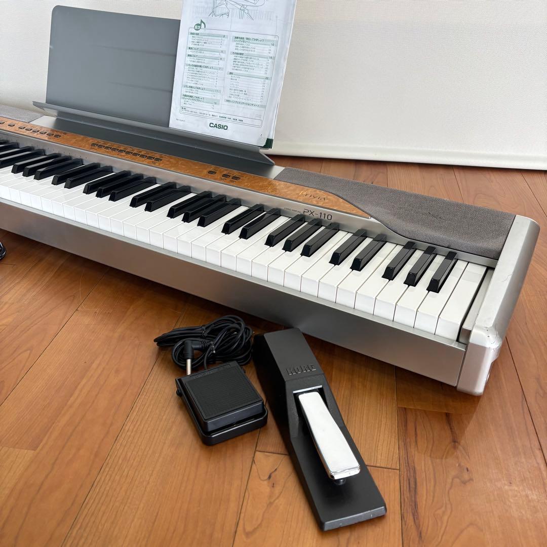 【美品】CASIO 電子ピアノ PX-110 88鍵 付属品一式 動作確認済