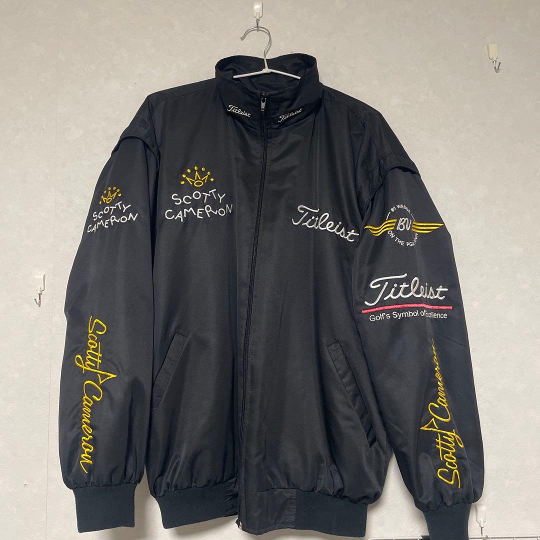 スコッティキャメロン　ブルゾン　ブラック　刺繍　レア　タイトリスト　ゴルフ