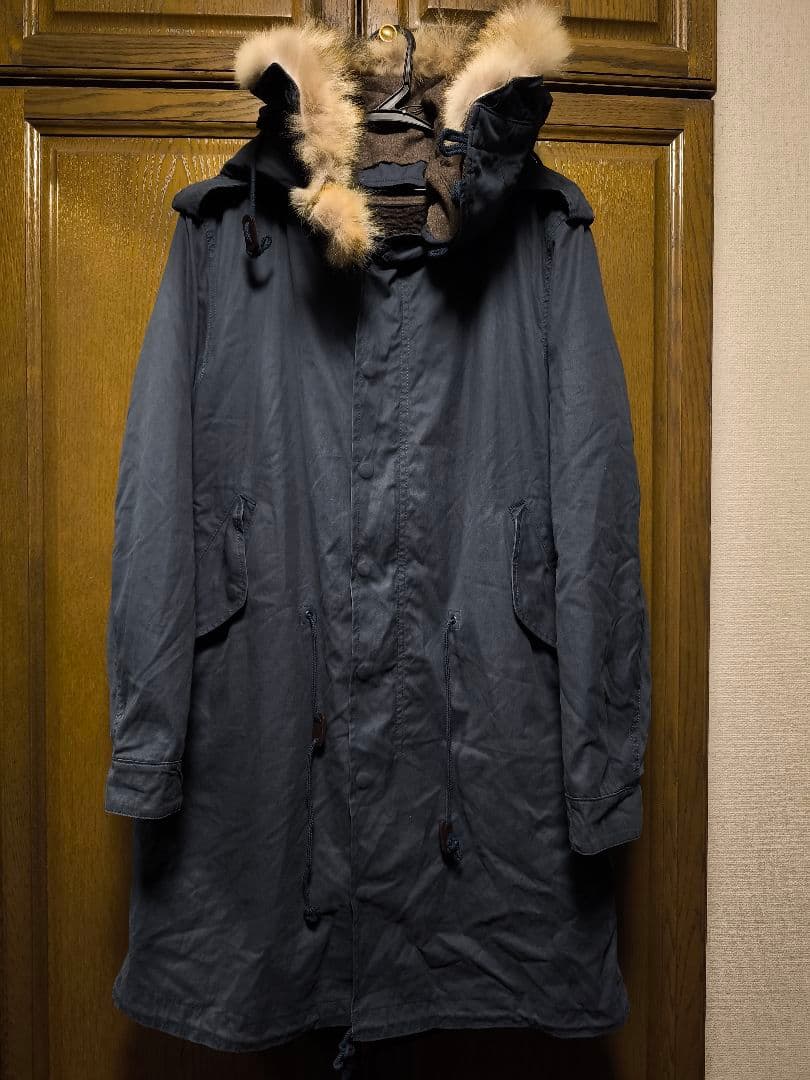 ATTACHMENT M-51　コットンオックスモッズコート　ネイビー　サイズ2