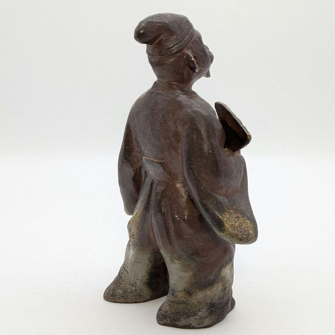 岡山県重要無形文化財 浦上善次 備前焼 壬申置物 共箱栞 サル 猿 三番叟 猿楽