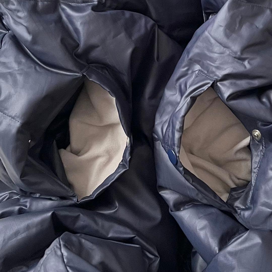 adidas アディダス ダウン ベンチコート Oサイズ ロング　ネイビー