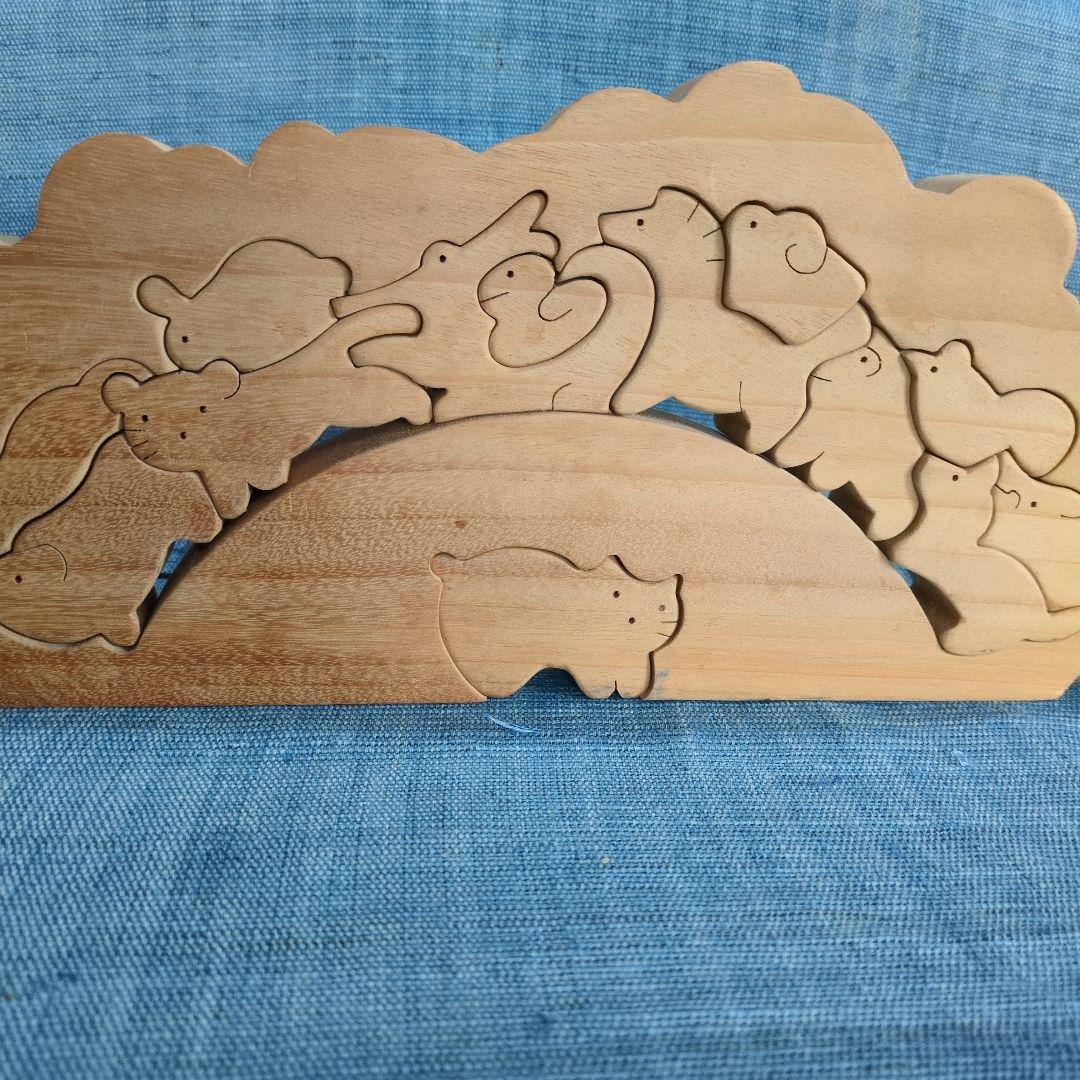 小黒三郎さんの組み木十二支とねこ