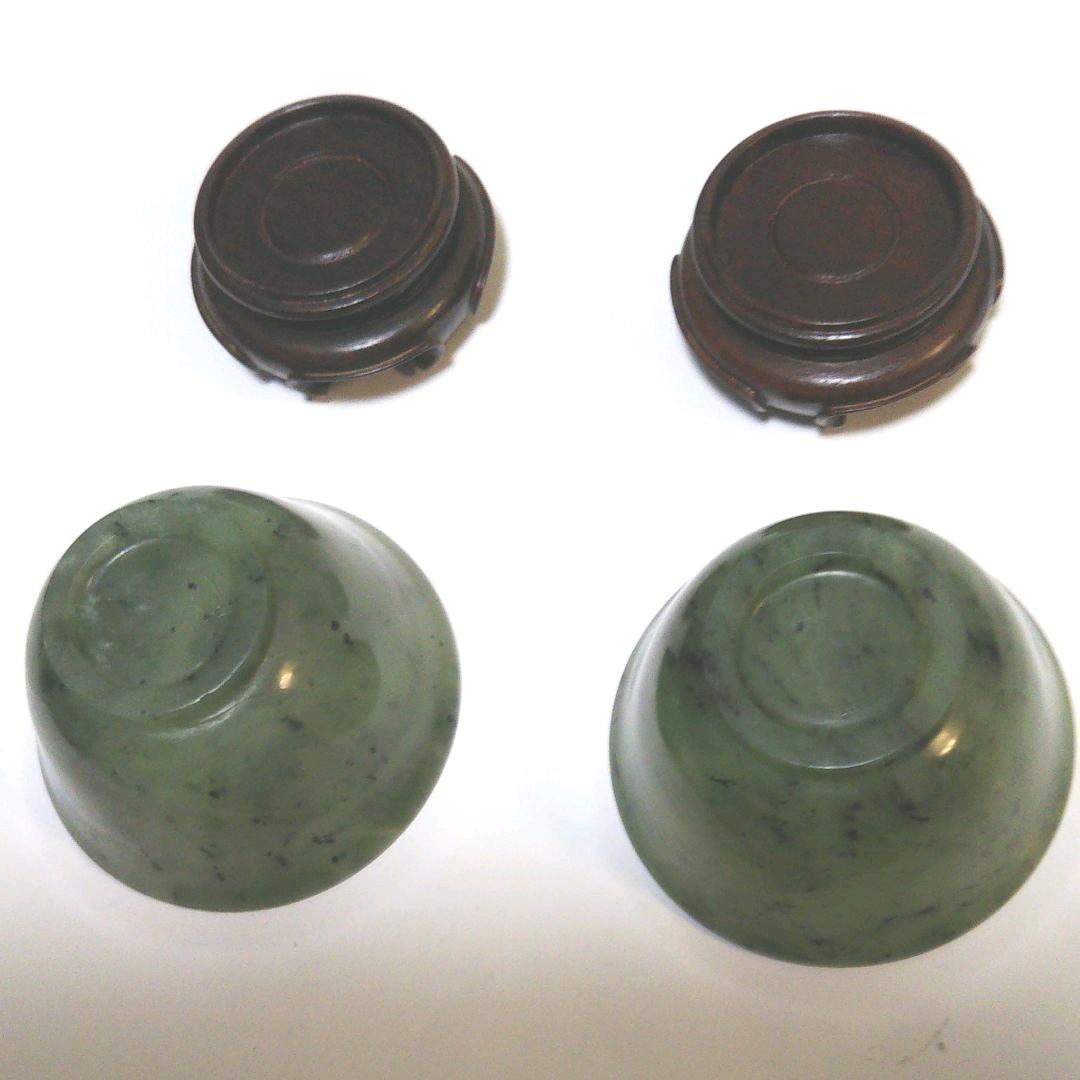 中国 台付き 翡翠 煎茶腕