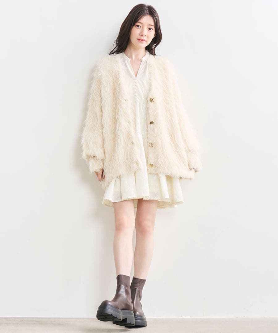 【COCODEAL】 未使用・新品エンブロイダリーティアードミニワンピース