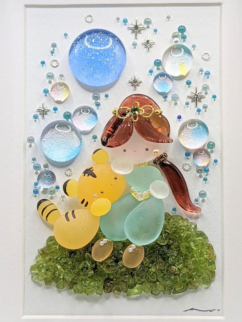 『Happy Blue Moon & Vows.*』シーグラスアート