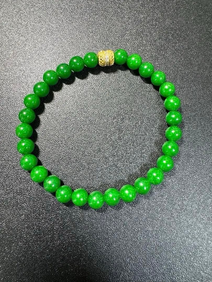 翡翠 ブレスレット 数珠 念珠 数珠 緑翡翠 極細工装飾品 お守り旧家蔵出し