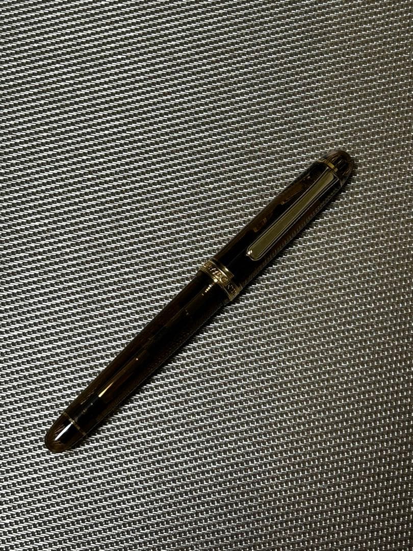<小太刀仕様> プラチナ　センチュリー　中国限定　茶　長原幸夫氏制作　万年筆