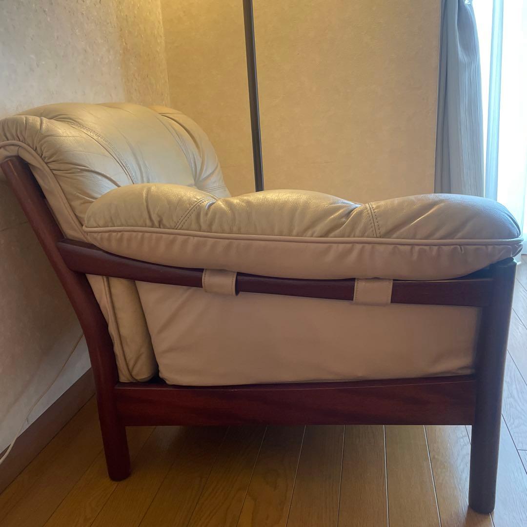 オールドマルニ　1人掛けレザーソファ ☆ハンゾー