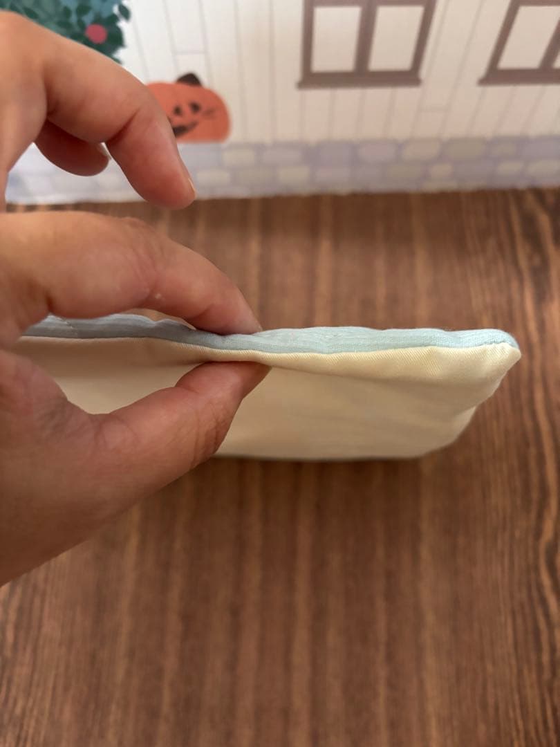 モモンガ　果物ポーチ　黄色　夏用　接触冷感ブランケット付き