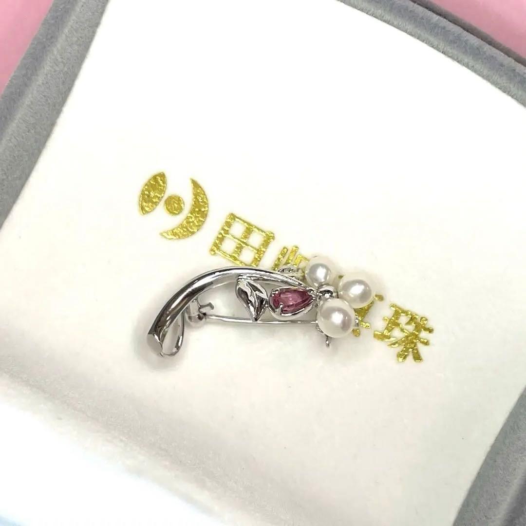 田崎真珠　パールブローチ　入学式　卒業式　コサージュ　本真珠　ブランド　刻印