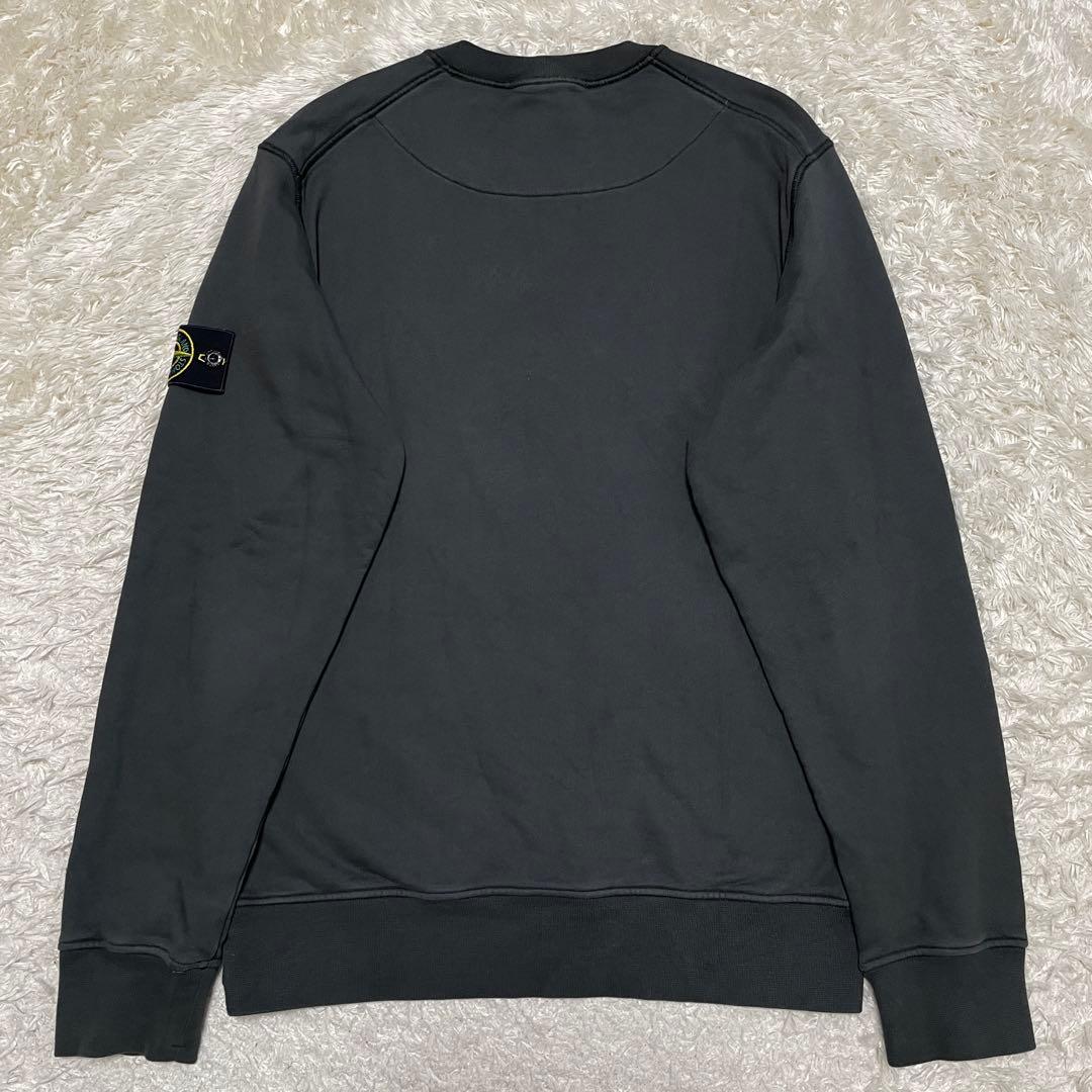 STONE  コットン　クルーネック　トレーナー　チャコールグレー