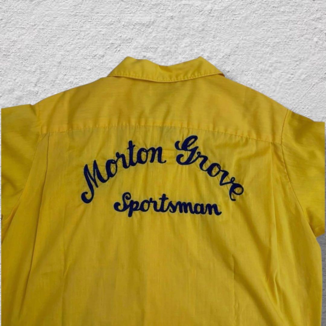 ヒルトンボーリングシャツ開襟70sUSA製チェーンステッチvintage古着