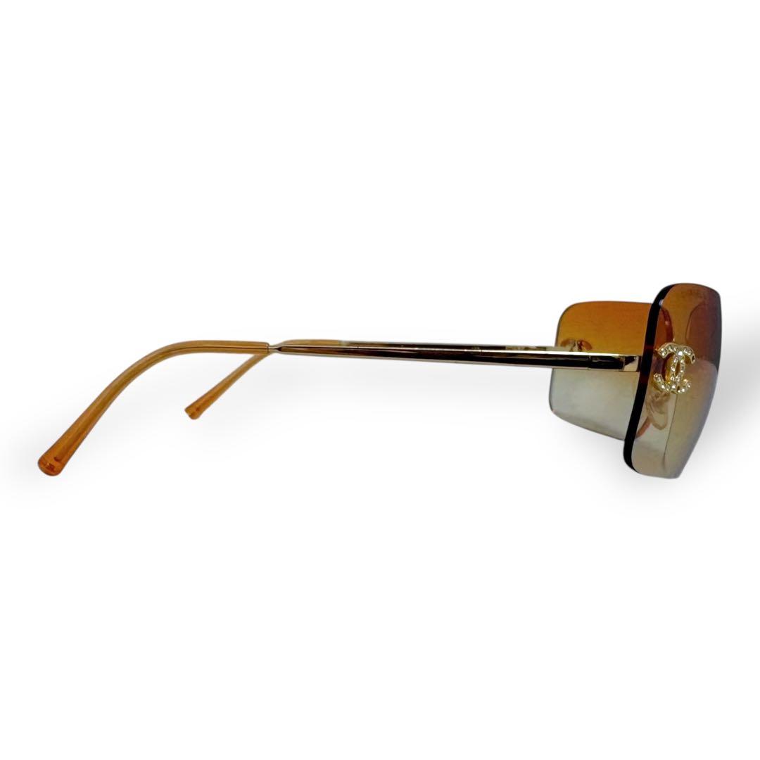 CHANEL シャネル ココマーク リムレス サングラス ラインストーン