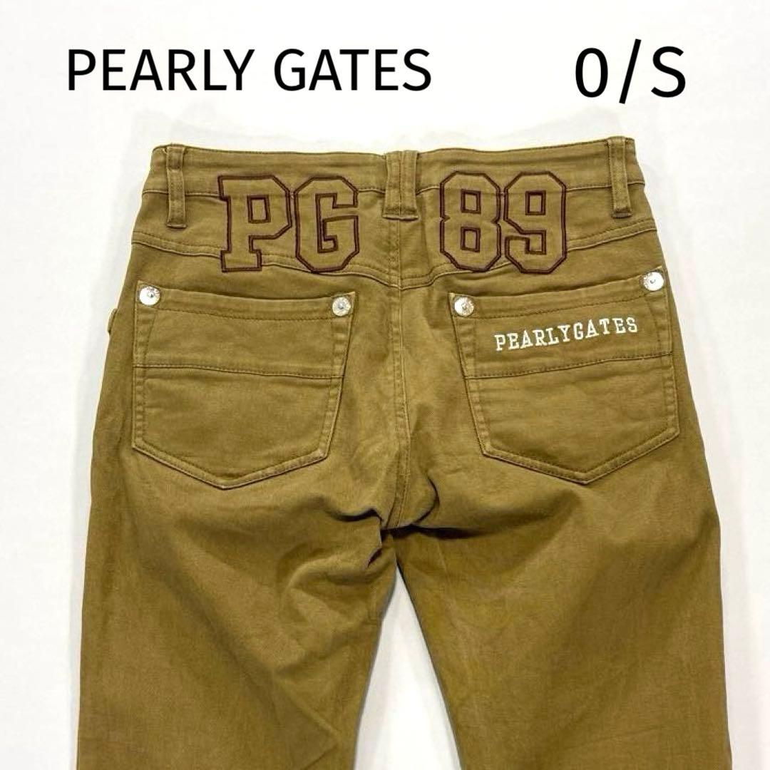 パーリーゲイツ　0/S ロングパンツ　バックロゴ　刺繍　カーキ　オールシーズン