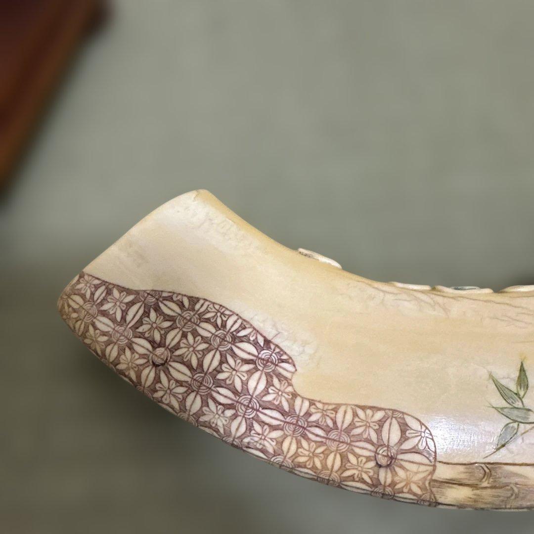 骨董 天然材質 コレクション 彫刻 浮世絵彫刻 飾り物 古美術 置物 細密細工