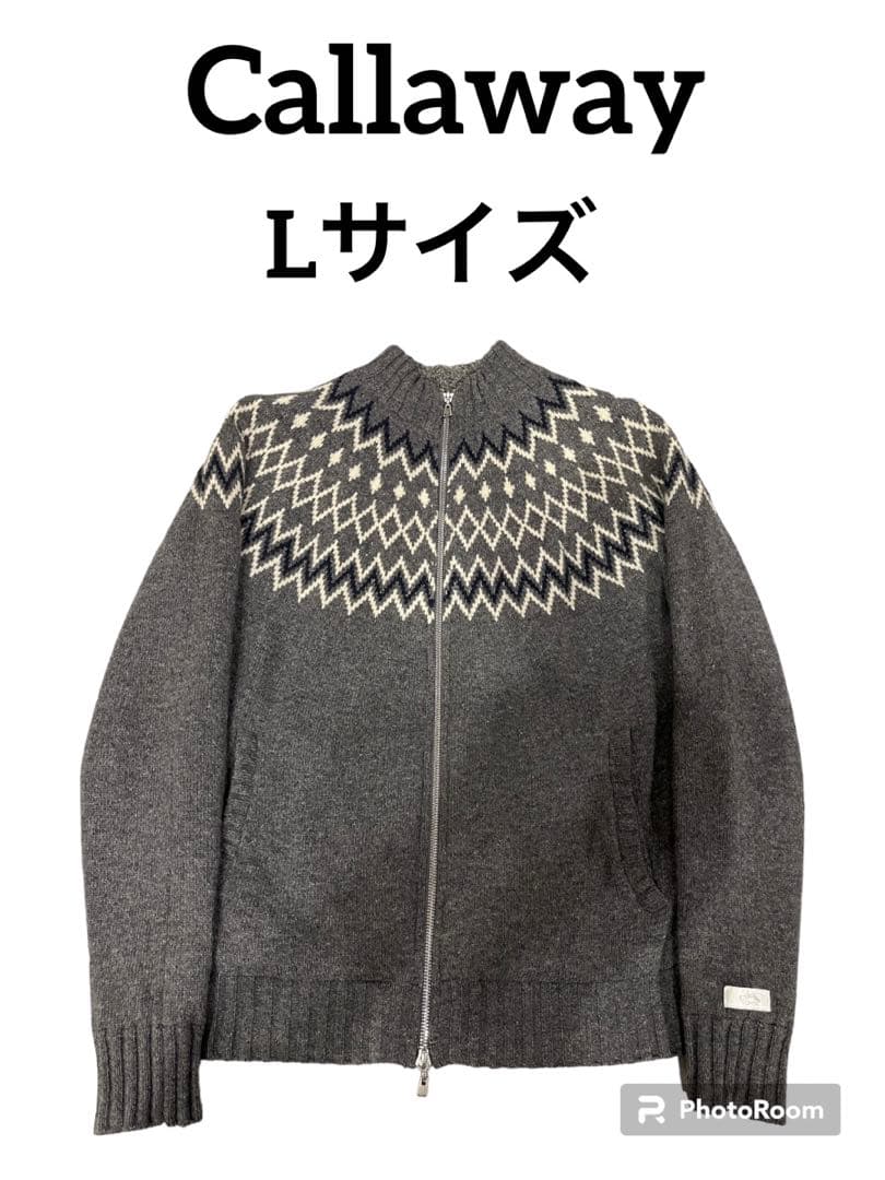 CALLAWAY キャロウェイ 裏地付きニットジャケットLsizeゴルフウェア
