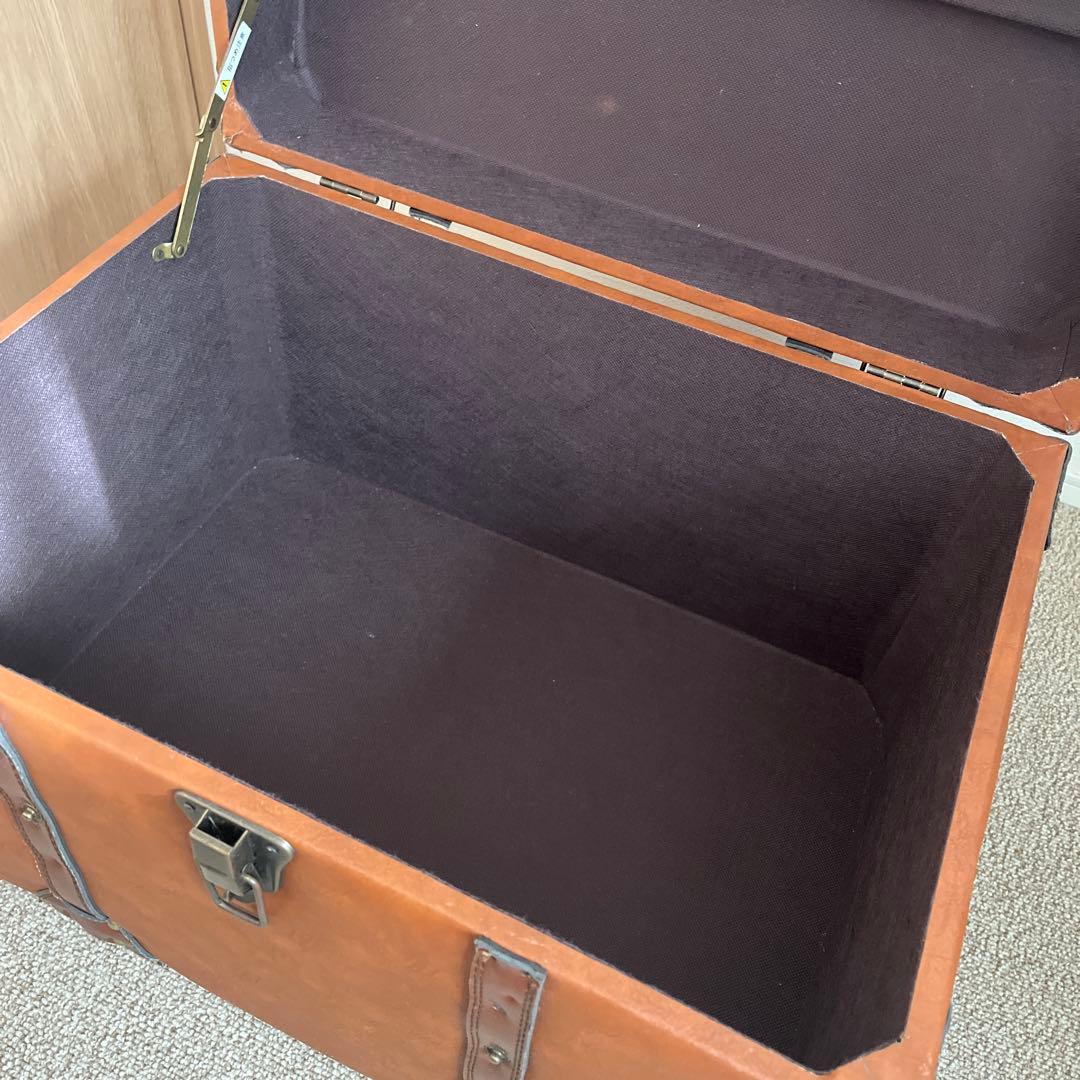 値下げ！アンティーク調スツール　宝箱型収納ボックス