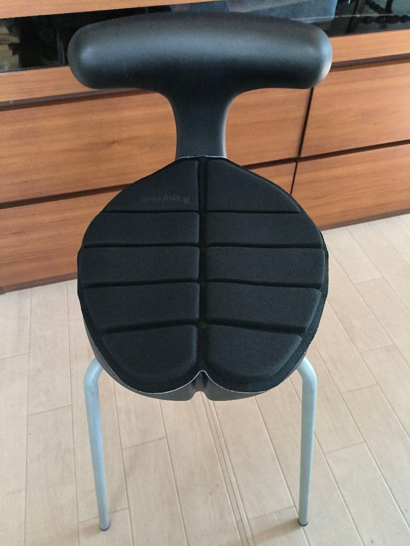 アーユルチェアー　スツール　ブラックＭ　座面高さ49cm &専用耐圧分散マット