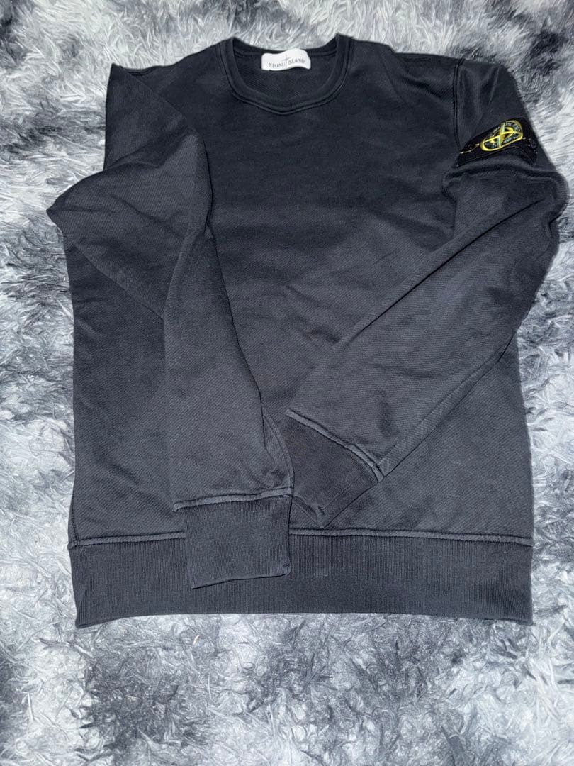 STONE  ブラック 長袖スウェット