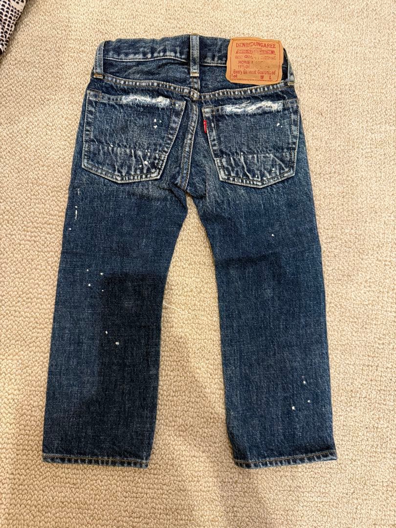 デニムアンドダンガリー ダメージデニムパンツ 100cm