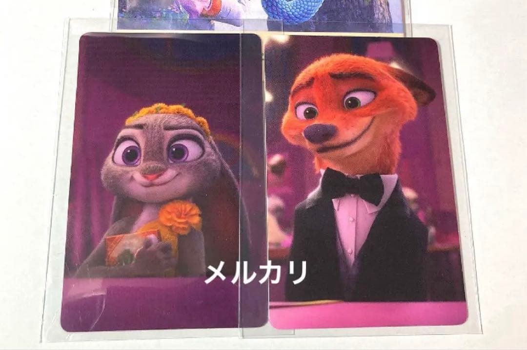 ズートピアカフェ 予約特典 オリジナルコレクションカード ニック ジュディセット