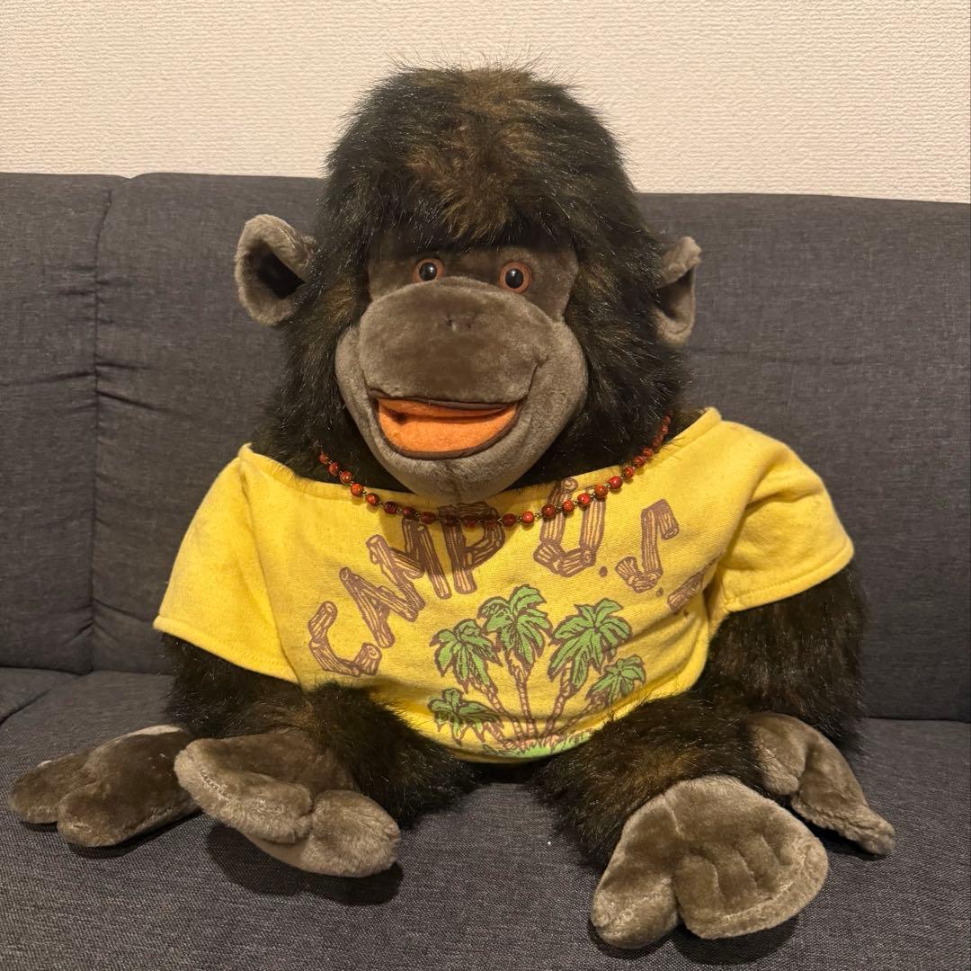 【レトロ】ゴリラ チンパンジー 特大 ぬいぐるみ campUSA アンティーク