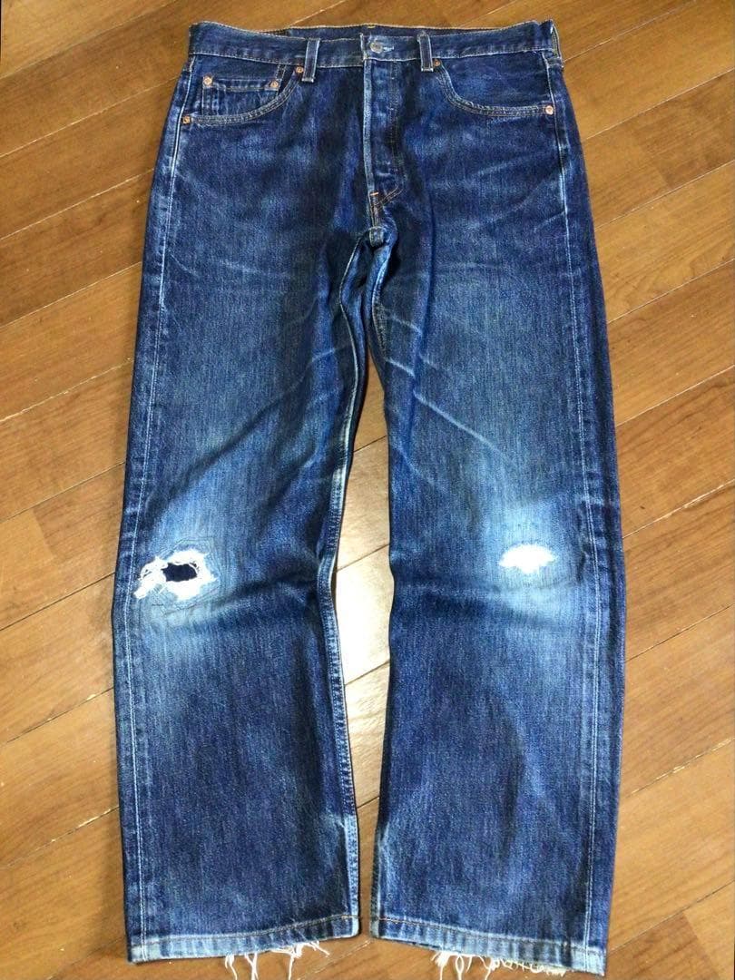97年USA製リーバイス501 W32 股下71cm グランジデニム