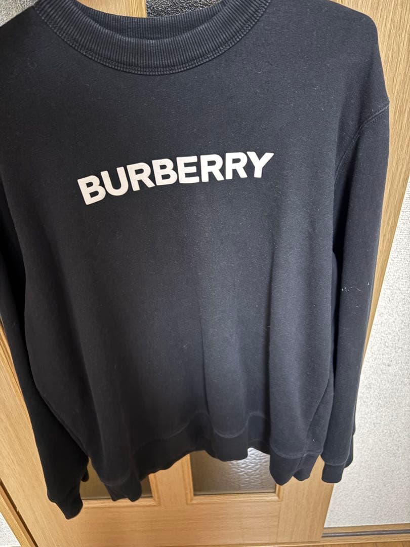 最安値 国内正規 BURBERRY ブラック ロゴ スウェット 最終値下げ