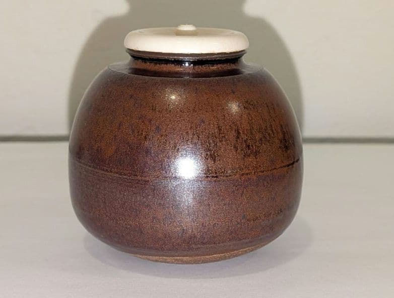 『鬼丸碧山』茶入　仕覆　高取　雪山窯　碧山作　茶道具　共箱　西陣織花文浮織