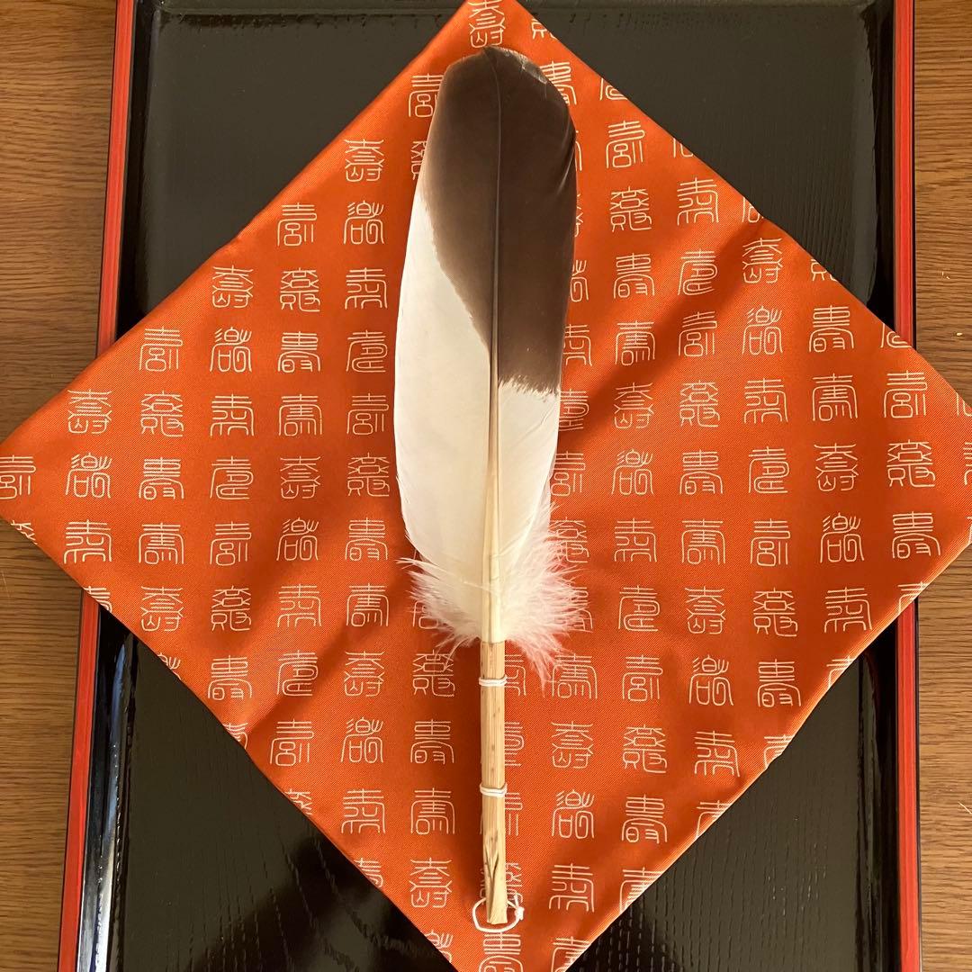 お値下げ 茶道具 羽箒 炉用 左羽 三つ羽