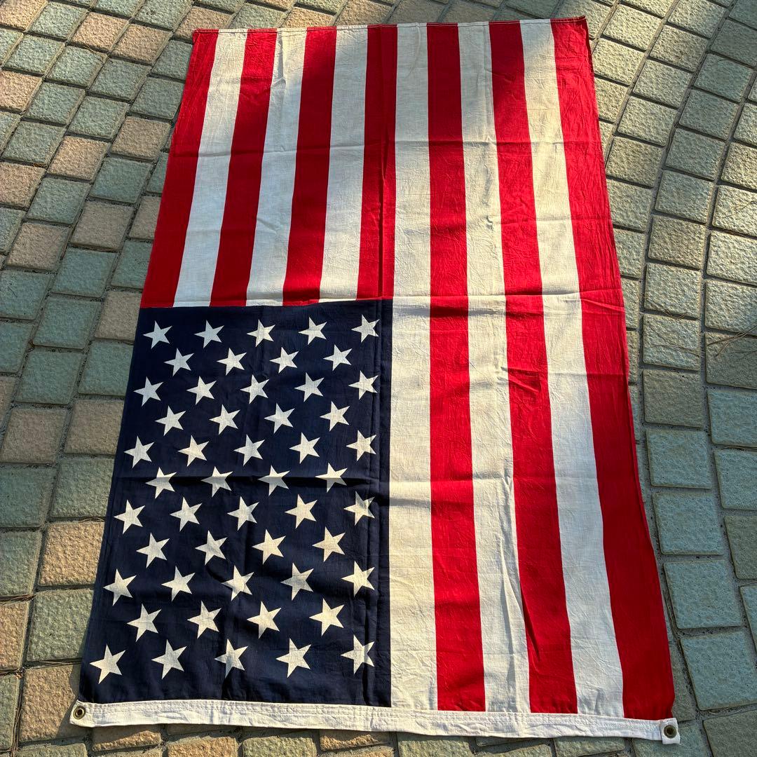 70's〜80's アメリカヴィンテージ星条旗フラッグ　USA製アンティーク雑貨