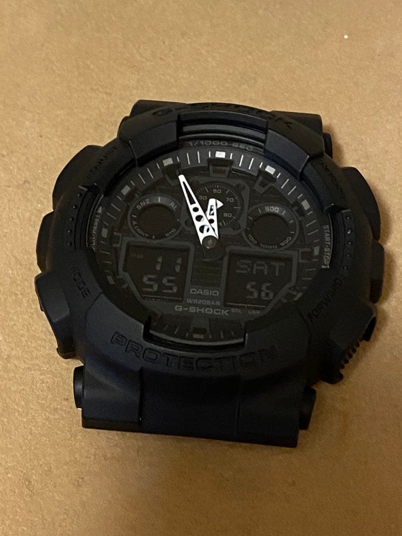 【 ベッカム着用G-SHOCKの電池新品 】 GA100 BLACK MODEL