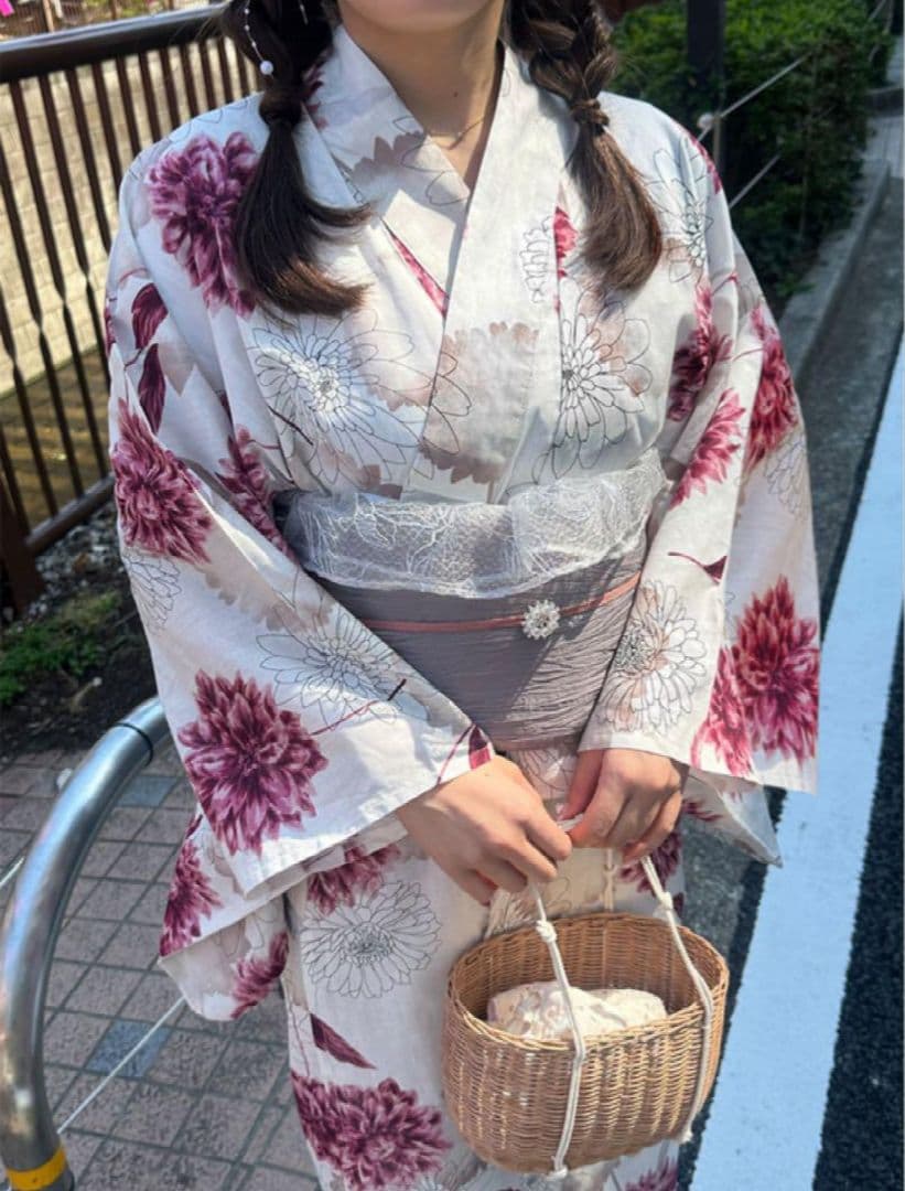 GRL ダリア浴衣フルセット パールビジューベルト 着物着付けセット