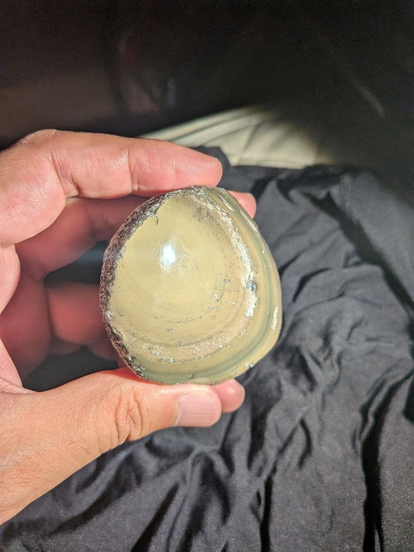 研磨品　十勝石玲瓏　イエロー、グリーン、ピンク複合色両面磨き　超特級玲瓏