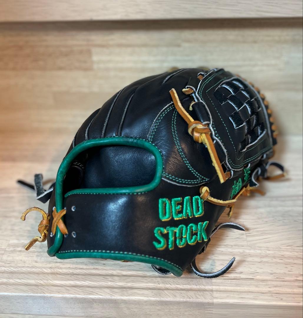 訳あり商品　低価格DEAD STOCK デッドストック　硬式野球グローブ 黒/緑