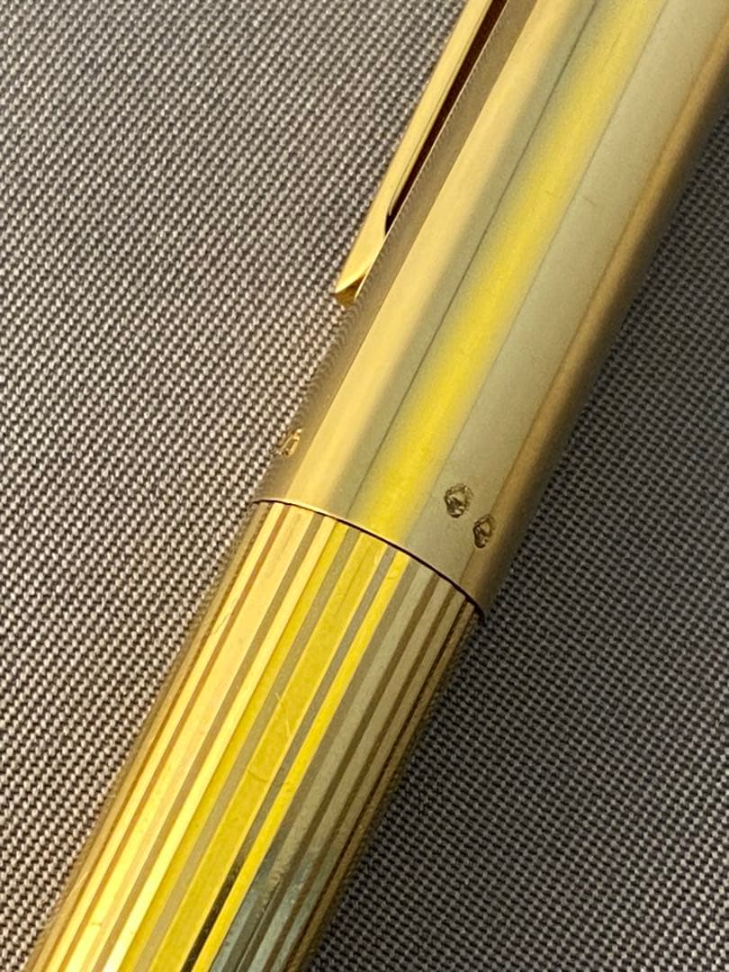 エス・ティデュポン S.TDupont ボールぺン 純銀ケースゴールド仕上げ