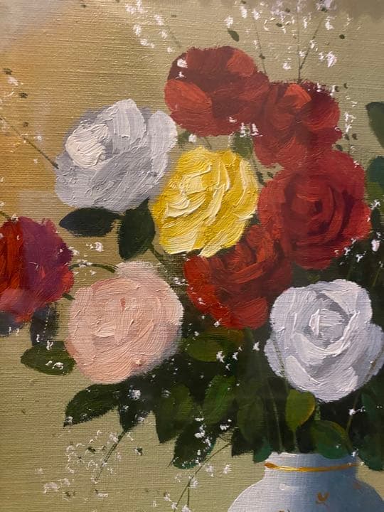 minou専用 絵画　油絵　F6　薔薇　原田信夫作