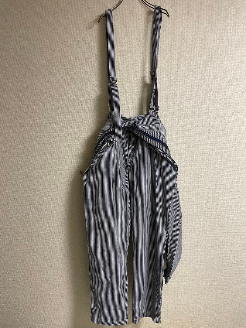 ★美品★ PANDIESTA JAPAN ツナギ デニム ヒッコリー デカロゴ