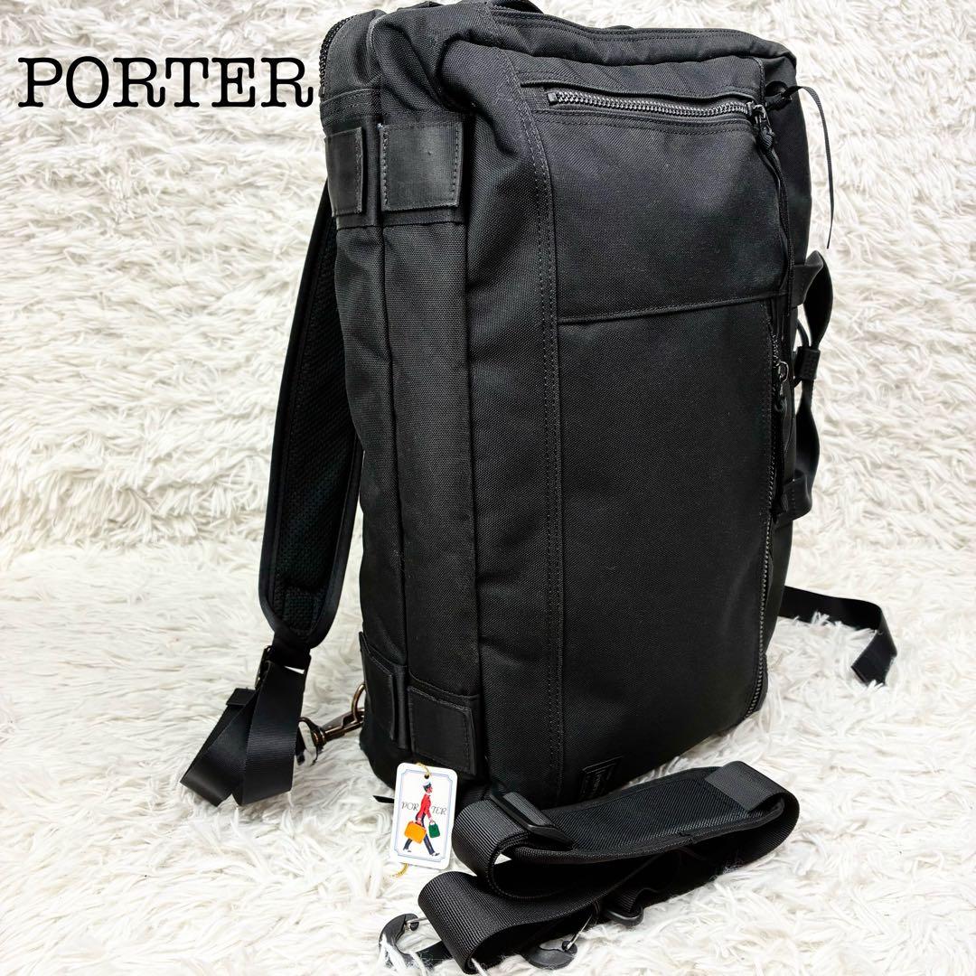 【人気】 ポーター 3way ビジネスバッグ オーバーナイト ブラック 大容量