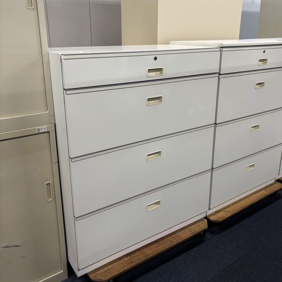 キャビネット 4段 HFM-109AFS-W9 鍵付き 引き取り限定静岡県富士市